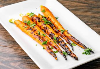 Grilled Carrots on a plate