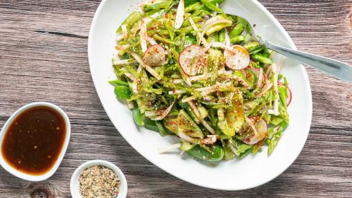Smashed Cucumber Salad with Sweet and Spicy Plum Dressing