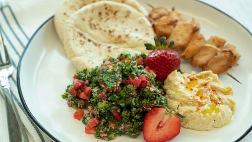 Fire Roasted Poblano-Strawberry Tabbouleh