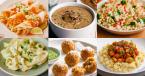 Grid with nine photos featuring various vegan dishes